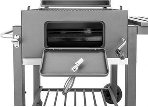 Backyard Outdoor Kitchen Barbecue Smoker <b>Large</b> Trolley Garden Party Black Trolley Cart <b>Bbq</b> Charcoal Grill - Product Image 4