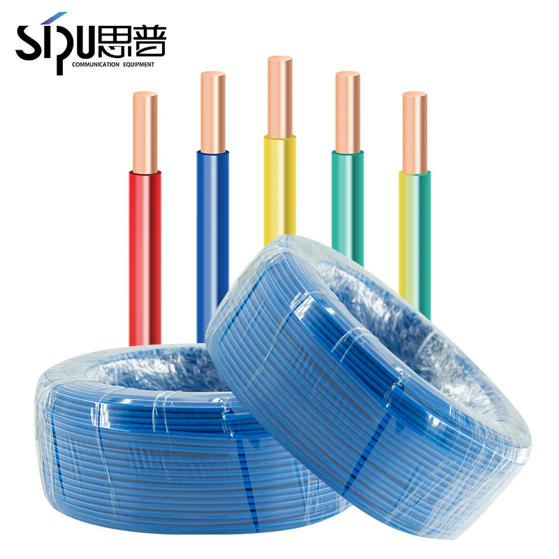 SIPU BV สายทองแดงแข็งแกนเดียวไฟฟ้าฉนวน PVC สายไฟสายไฟ