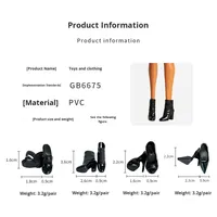 Chaussures de poupée à talons hauts multicolores, accessoires de mode pour mannequins, pour bébés de 0 à 24 mois, fabrication en usine