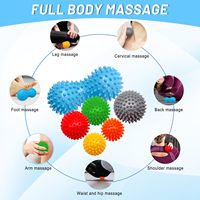 Ballon de massage à picots en gros, ballon de gym à picots, articles de sport pour points d'acupression, masseur de pieds, accessoires de fitness mini