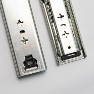 Glissières de tiroir robustes 31-50 kg 53 mm, télescopiques verrouillables pour <span class=keywords><strong>armoire</strong></span>, glissières à roulement industriel robustes - Product Image 4