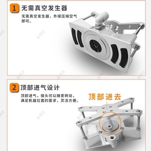 BNR Suministro Directo de Fábrica: Brazos Robóticos de Silicona Sin Contacto, Boquillas de Succión al Vacío Bernoulli para Manipulación Fotovoltaica - Product Image 2