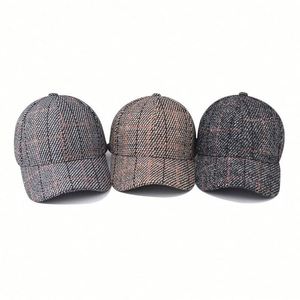 Autumn Winter New Thickened Plaid Baseball Caps Wholesale Fashion <b>Hats</b> <b>for</b> Men Women Fashion Headwear - Product Image 2