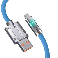 Câble de données en silicone Type-C à charge rapide 120W PD 6A 1m pour téléphones mobiles iPhone et Android