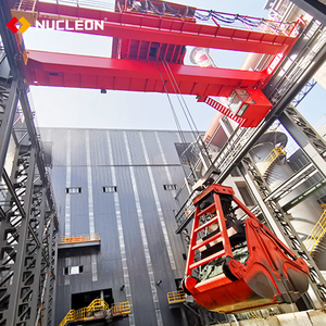 Waste Disposal Using QZ Type Grab Bucket Overhead <b>Crane</b> 20t 25t 30t 35t 40t 60t 80t 100t 200ton Span 15m With Cabin Control QZ T - Product Image 2