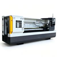 Tour CNC horizontal CK6180 à commande GSK 220V, automatique, robuste, à banc plat