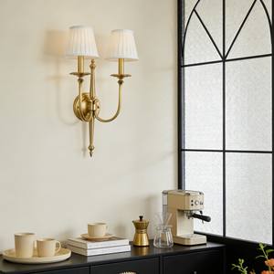 Lámpara de pared personalizada de cobre, estilo campestre americano, minimalista, moderna, para sala de estar, dormitorio, estilo nórdico, retro, mediterráneo - Product Image 1