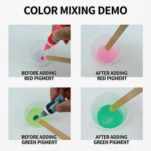 Colorante per Resina Epossidica Cristallina Fai-da-Te 10 ml, Trasparente a Base d'Acqua e Olio, Set Personalizzato <span class=keywords><strong>di</strong></span> 24 Colori - Product Image 6