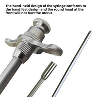 Nouveau pistolet d'insémination de vache de Type 0.5mm pour l'insémination artificielle outil d'insémination de sperme de vache en acier inoxydable
