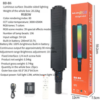 Bâton lumineux LED RVB baguette lumineuse pour photographie à main lumière vidéo à changement de couleur avec boîte à lumière pour la photographie en studio