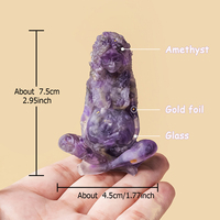Statue de Mère Enceinte en Résine de Cristal Naturel, Ornement de Guérison, Cadeau de Maternité, Décoration Spirituelle de Bureau pour Nouvelle Maman