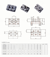 Bloc de bornes de moteur électrique TBYC04001/68*40 M5, vis en fer TBYC05001/TBYC06001 M4/M5/M6, bloc de bornes de moteur triphasé