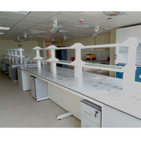 Banc latéral de laboratoire de construction à cadre en C pour laboratoires génériques avec évier en PP