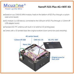Módulo Qualcomm CAT4 4G LTE para NanoPi R2S Plus, compatible con sistema de enrutador suave Friendlywrt Isotreos, sin necesidad de controladores - Product Image 3