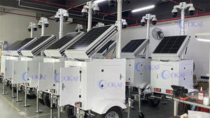 Mât télescopique à levage automatique, poteau de caméra CCTV, tour de sécurité mobile pour la <span class=keywords><strong>surveillance</strong></span> des chantiers de construction - Product Image 6