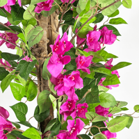 Arbre artificiel de bougainvillier de 180 cm, plante de bougainvillier en soie artificielle avec pot pour décoration intérieure commerciale et mariage