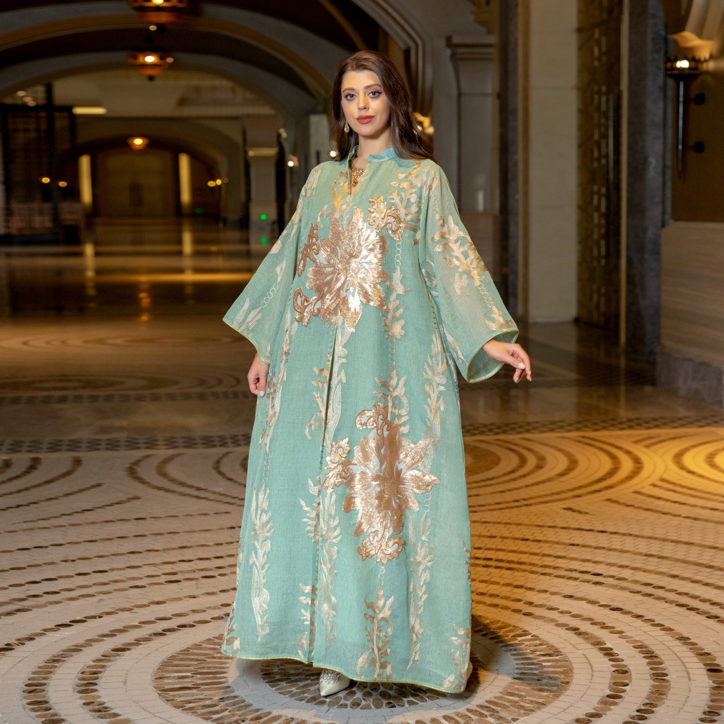 gold dress with hijab Luxorious Gold Islamic Evening Dresses High Neck Hijab Formal Party Go –  Aroosah