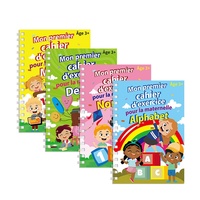 Cuaderno de práctica de caligrafía con ranuras para transición de preescolar a primaria, edición francesa transfronteriza, papel para control del uso del lápiz para estudiantes