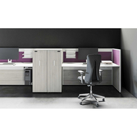 Grande Poste de Travail Modulaire Entièrement Fermé en Bois pour Centre d'Appels, avec Panneaux à Cadre en Aluminium, Garantie 5 Ans, pour 6 Personnes