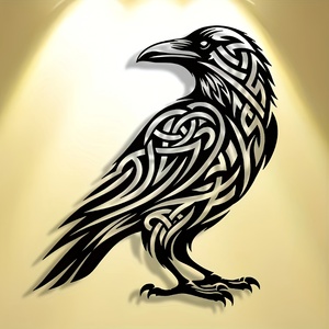 <span class=keywords><strong>Arte</strong></span> Mural de Cuervo Vikingo, Decoración de Silueta Metálica, Escultura de Pájaro de Estilo Nórdico, Decoración del Hogar sin Plumas, Artes Decorativas de Metal - Product Image 1