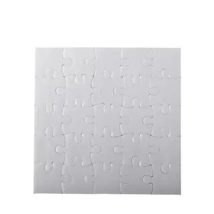 핫 스퀘어 모양 25 조각 열 프레스 기계를위한 맞춤형 종이 퍼즐 매트 빈 승화 직소 퍼즐