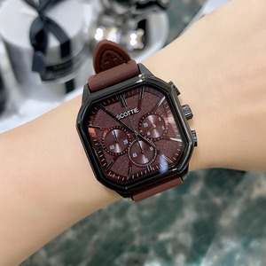 Montre-bracelet en silicone de luxe Scottie 3008 pour homme, couleur, étanche, montre sport à quartz avec cadran et bracelet élégants - Product Image 3