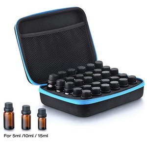 Draagtas voor etherische oliën, geschikt voor 30 flesjes van 5 ml, 10 ml, 15 ml, opbergorganizer voor peptide-vialflesjes, harde EVA-schaal (roze) - Product Image 6