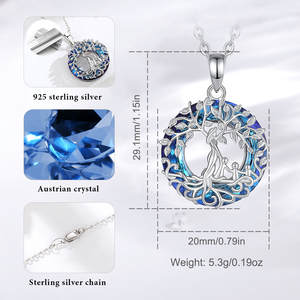 Merryshine Groothandel Andere Mode 925 Sterling Zilveren Stamboom Van Het Leven Oostenrijkse Kristallen Hanger Ketting Voor Vrouwen - Product Image 3