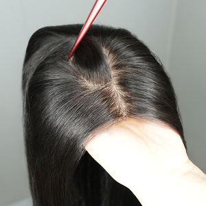 ผมแท้ยุโรปแบบเวอร์จิ้น คิวติเคิลเรียงเส้น สีธรรมชาติ ตรง ไม่ผ่านการดัด  พร้อมติดตั้งง่ายด้วยคลิป  ฐานผ้าไหมลูกไม้ฝรั่งเศส สำหรับผู้หญิง - Product Image 2