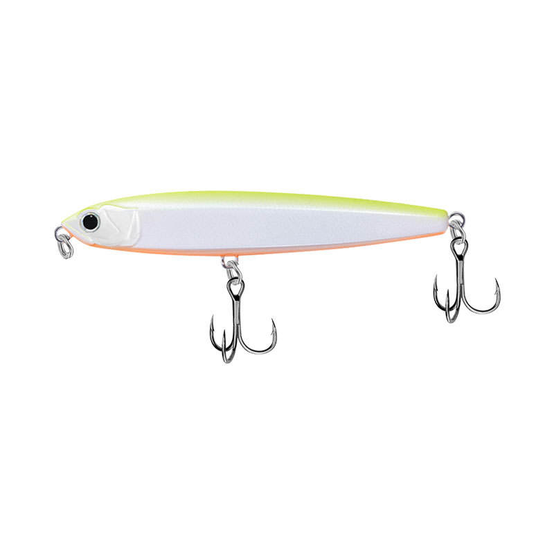 Cuerpo blanco con dorso amarillo.