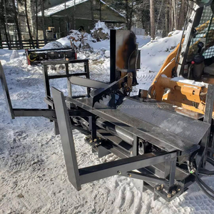 Accesorio de procesador de leña BRT 30T Skid Steer Max 17,7 "Corte 25" Motosierra Cuña de 4 vías/6 vías para maquinaria forestal pequeña - Product Image 1