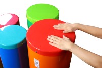 Chinese Factory Five Rainbow Bongos Percussion Drums Kid's Musical Instruments Playground Congas