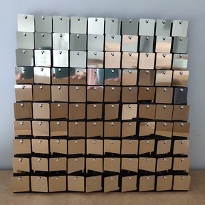 12"x12" 3D Hot Sale Metallic Mirror Effect Shimmer <strong>Sequin</strong> <strong>Wall</strong> <strong>Panel</strong> - Product Image 5