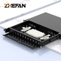 Panel Rak ODF Kabel Patch Coupler Fiber Optik Duplex Lc Sc 24 Port Modular Pull-out, Harga untuk Solusi Ftth Fttb Fttx