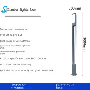 โคมไฟ LED คอลัมน์สำหรับสวนกลางแจ้ง Ip65ที่ทันสมัยกันน้ำ3ม. 4ม. 5ม. สำหรับไฟถนนที่ใช้แบตเตอรี่ในแนวนอน - Product Image 4