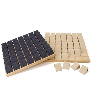 New Style Japanese Korean Solid Wood 49-<b>post</b> square <b>Earring</b> Display Rack Jewelry Display Prop Counter Display Tray - Product Image 5