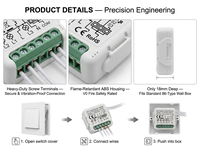 Módulo de Interruptor de Luz Inteligente Mvava ZigBee 3.0, 1/2/3/4 Canales, DIY, Reemplazo de Interruptor, 10A, No Requiere Hub, Control por Voz con App Tuya, CE ROHS