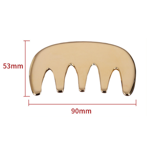 หวีนวดหนังศีรษะโลหะแบบวัยรุ่น/OEM งานหัตถกรรมประณีต90มม. 53มม. เครื่องมือขูดเส้นลมปราณดูแลเส้นผมความเครียด - Product Image 3