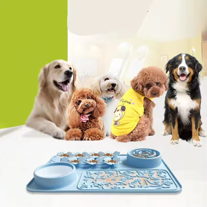Food Grade Silicone Dog Bowl Slow Feeder <b>Mat</b> Pets Licking Pad for Dogs & <b>Cats</b> Premium Pet Lick <b>Mat</b> - Product Image 1