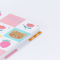 Cuaderno Kawaii de Tapa Dura al por Mayor, Diario A5 con Diseño de Cuadros, Libreta para Estudiantes, Bloc de Notas Diario, Logotipo Personalizado