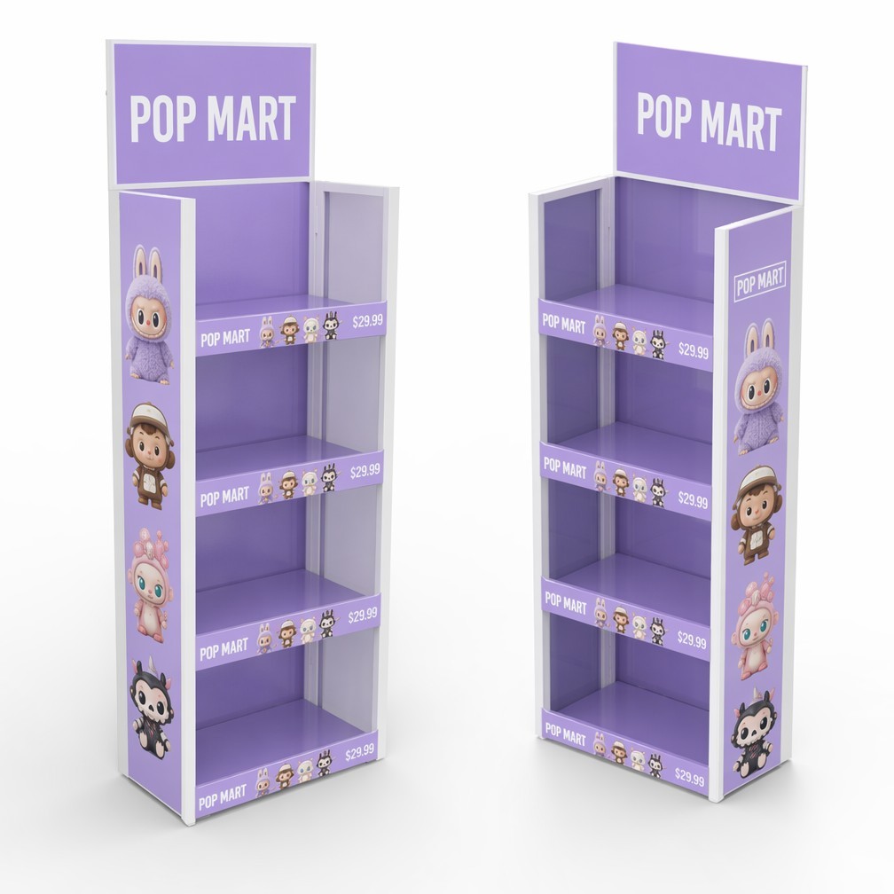Apache Custom Metal Figure Display Rack Countertop Spinning 4-Tier Pop Mart Toy Organizer OEM for Blind Box Retail Store OEM ODM — view 2