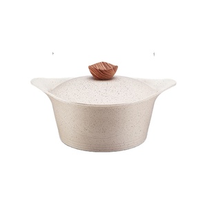 Hạt gỗ không dính chảo với <span class=keywords><strong>Bakelite</strong></span> xử lý nhôm đồ nấu nướng cho nhà nấu ăn cảm ứng mềm mại - Product Image 4