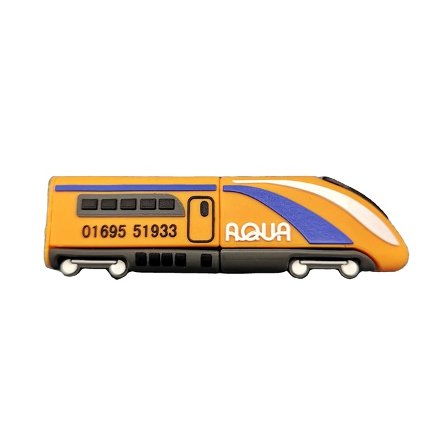 Manufacturer Customized PVC High Speed Train Design USB Flash Drive New 16GB 32GB 64GB USB2.0 3.0 Promotional Gifts