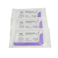 GooDoctor Utilisation chirurgicale Acide polyglycolique Matériel Fil Enfant Vétérinaire Sutures avec aiguille