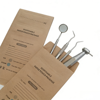 Sacs personnalisables de différentes tailles, jetables, inscriptibles, autocollants, en papier kraft, pour stérilisation à la chaleur sèche