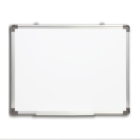 Tableau blanc effaçable à sec en acier laqué magnétique avec cadre en aluminium, taille personnalisable, fixation murale, logo personnalisé accepté AW01