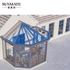 Moderno Four Seasons Solarium Veranda Elegante independiente Casa de cristal Jardín de invierno Sunroom para uso al aire libre - Product Image 2