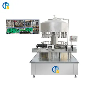 SS304 Low vacuum rotary liquid filling and capping machine orange juice whisky vodka wine filling machine