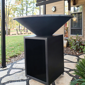 Barbecue moderne d'extérieur robuste en acier corten foyer en fer avec effet de rouille <span class=keywords><strong>brasero</strong></span> barbecue - Product Image 1