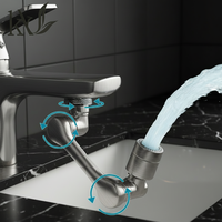 Rallonge pivotante universelle en laiton de haute qualité à rotation 1080 degrés pour robinet de cuisine et de salle de bain